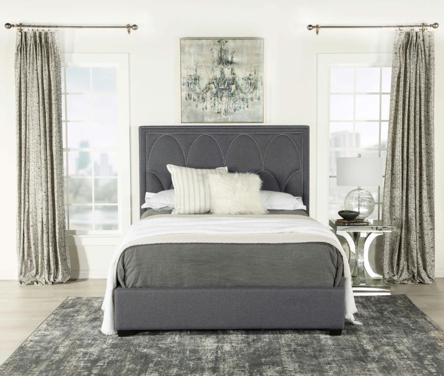 Bowfield Upholstered Queen Panel Bed Charcoal - 315900Q