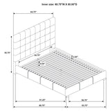Medley Genuine Leather Queen Panel Platform Bed Black - 315911BLKQ