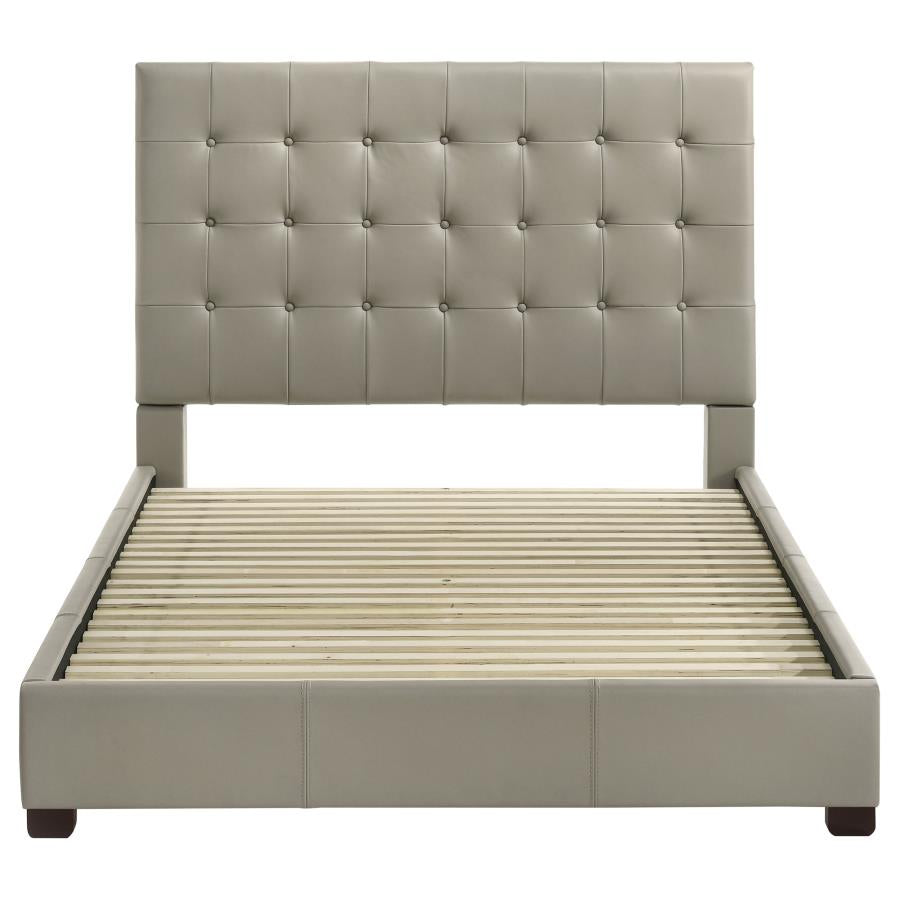 Medley Genuine Leather Queen Panel Platform Bed Tan - 315911TANQ