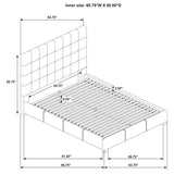 Medley Genuine Leather Queen Panel Platform Bed Tan - 315911TANQ