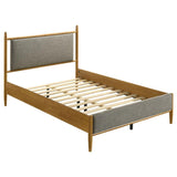 Mason 46-inch Full Panel Platform Bed Grey and Light Brown - 315914F