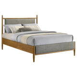 Mason 46-inch Full Panel Platform Bed Grey and Light Brown - 315914F