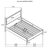 Mason 46-inch Full Panel Platform Bed Grey and Light Brown - 315914F