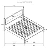 Mason 46-inch Eastern King Panel Platform Bed Light Brown - 315914KE