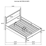 Mason 46-inch Queen Panel Platform Bed Grey and Light Brown - 315914Q
