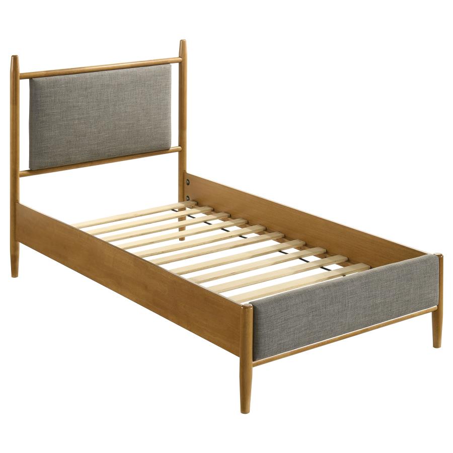 Mason 46-inch Twin Panel Platform Bed Grey and Light Brown - 315914T