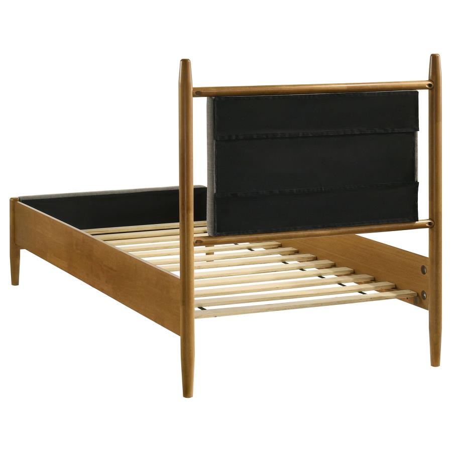 Mason 46-inch Twin Panel Platform Bed Grey and Light Brown - 315914T