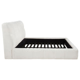 Nollet 48-inch Upholstered Eastern King Platform Bed Cream - 315917CRMKE