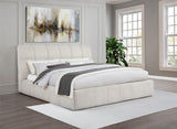 Nollet 48-inch Upholstered California King Platform Bed Cream - 315917CRMKW