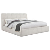 Nollet 48-inch Upholstered California King Platform Bed Cream - 315917CRMKW