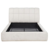 Nollet 48-inch Upholstered Queen Panel Platform Bed Cream - 315917CRMQ