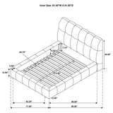 Nollet 48-inch Upholstered Queen Panel Platform Bed Cream - 315917CRMQ