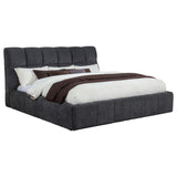 Nollet 48-inch Upholstered Eastern King Platform Bed Grey - 315917GRYKE