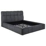 Nollet 48-inch Upholstered Eastern King Platform Bed Grey - 315917GRYKE