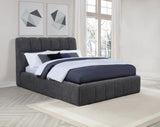 Nollet 48-inch Upholstered Queen Panel Platform Bed Grey - 315917GRYQ