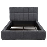 Nollet 48-inch Upholstered Queen Panel Platform Bed Grey - 315917GRYQ