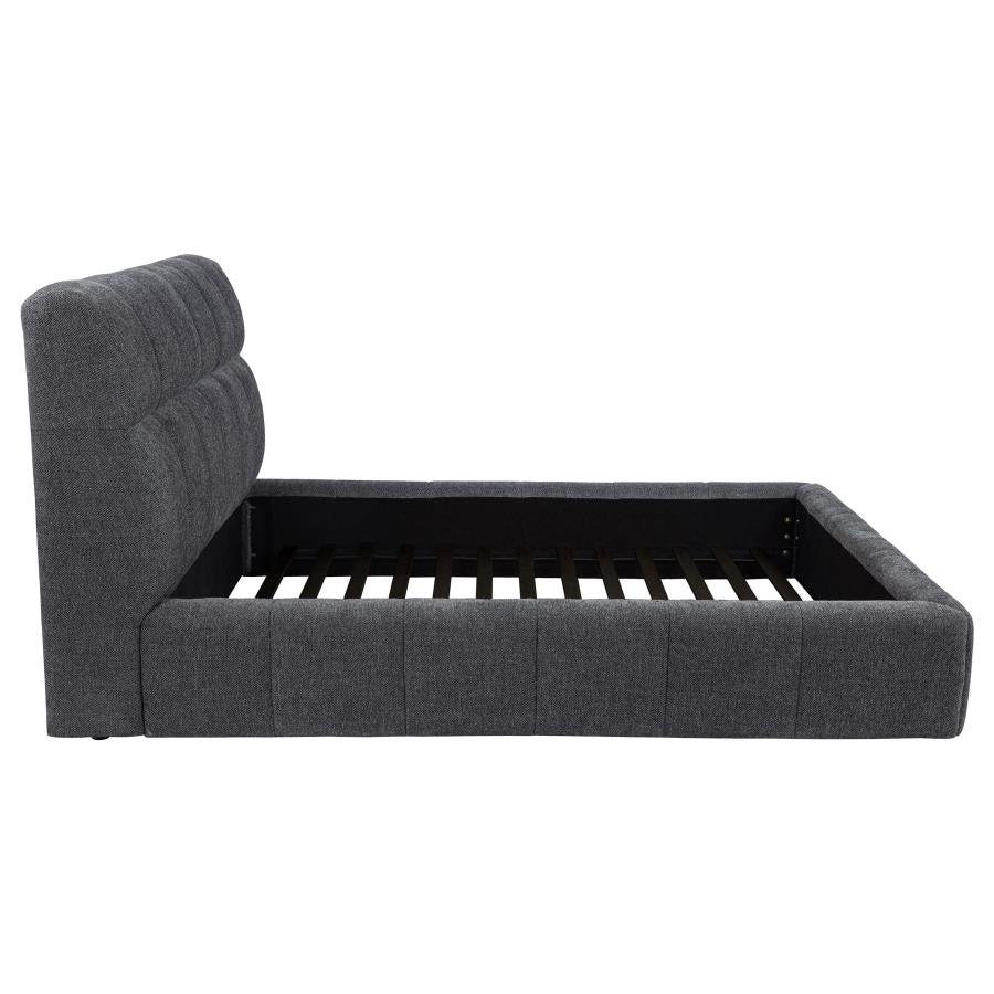 Nollet 48-inch Upholstered Queen Panel Platform Bed Grey - 315917GRYQ