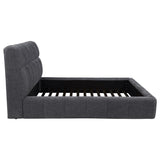 Nollet 48-inch Upholstered Queen Panel Platform Bed Grey - 315917GRYQ