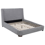 Rennes Upholstered Queen Wingback Platform Bed Grey - 315928Q