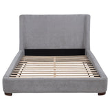 Rennes Upholstered Queen Wingback Platform Bed Grey - 315928Q