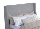 Rennes Upholstered Queen Wingback Platform Bed Grey - 315928Q