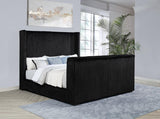Centergrove Upholstered Eastern King Wingback TV Bed Black - 315945KE