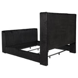 Centergrove Upholstered Eastern King Wingback TV Bed Black - 315945KE