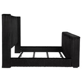 Centergrove Upholstered Eastern King Wingback TV Bed Black - 315945KE