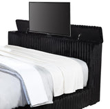 Centergrove Upholstered Eastern King Wingback TV Bed Black - 315945KE