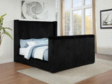 Centergrove Upholstered California King Wingback TV Bed Black - 315945KW