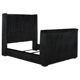 Centergrove Upholstered Queen Wingback TV Bed Black - 315945Q