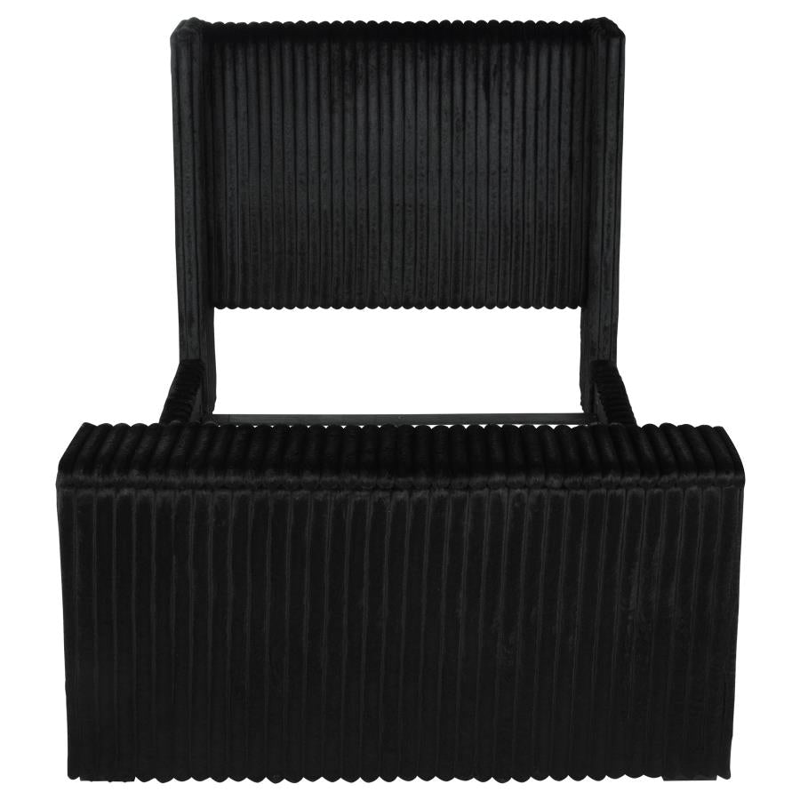 Centergrove Upholstered Queen Wingback TV Bed Black - 315945Q