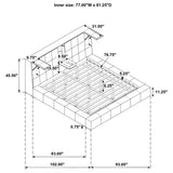 Dreux Upholstered Eastern King Panel Platform Bed Cream - 315948CRMKE