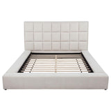 Dreux Upholstered Queen Panel Platform Bed Cream - 315948CRMQ