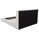 Dreux Upholstered Queen Panel Platform Bed Cream - 315948CRMQ