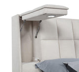 Dreux Upholstered Queen Panel Platform Bed Cream - 315948CRMQ