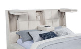 Dreux Upholstered Queen Panel Platform Bed Cream - 315948CRMQ