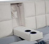 Dreux Upholstered Queen Panel Platform Bed Cream - 315948CRMQ