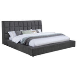 Dreux Upholstered California King Panel Platform Bed Grey - 315948GRYKW