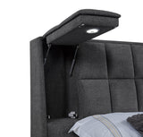 Dreux Upholstered California King Panel Platform Bed Grey - 315948GRYKW
