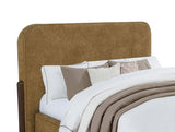 Baldacci Upholstered Eastern King Platform Bed Curry and Walnut - 315954KE