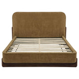 Baldacci Upholstered Queen Platform Bed Curry and Walnut - 315954Q