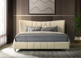 Evelyn Upholstered Eastern King Panel Platform Bed Ivory - 315956KE