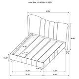 Evelyn Upholstered Queen Panel Platform Bed Ivory - 315956Q