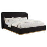 Blaire Upholstered California King Wingback Platform Bed Black - 315967BLKKW