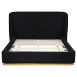 Blaire Upholstered Queen Wingback Platform Bed Black - 315967BLKQ