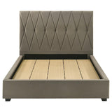 Delsea Upholstered Queen Panel Platform Bed Light Brown - 315975Q
