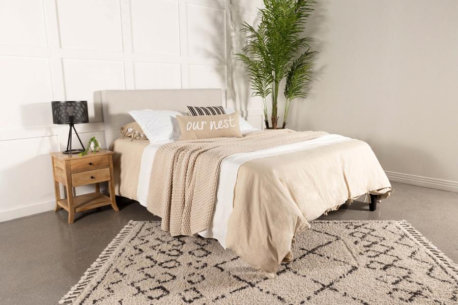 Pirro Upholstered Queen or Full Panel Headboard Sand - 315980QF