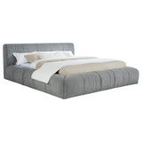 Wilshire Upholstered Eastern King Platform Bed Grey - 315981KE