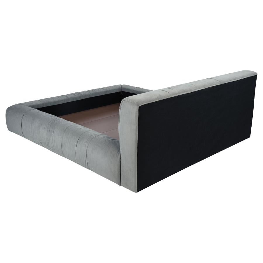 Wilshire Upholstered Eastern King Platform Bed Grey - 315981KE